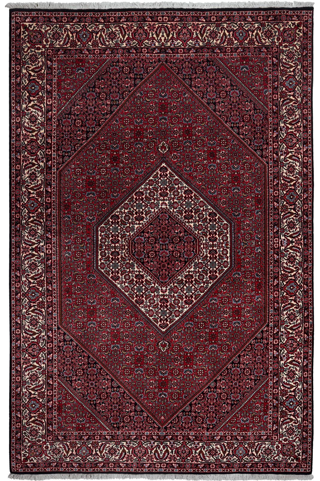 Bidjar Zandjan — Hand-knotted, 164x251 cm, Red, 100% Virgin Wool | Main view