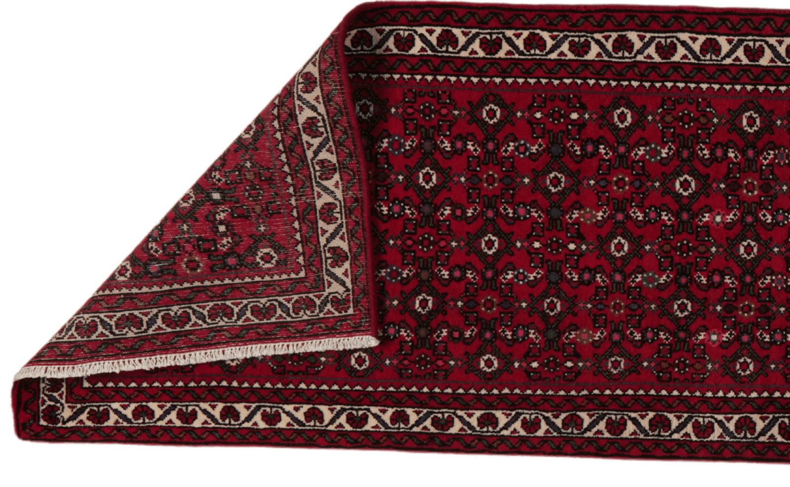 Hosseinabad — Hand-knotted, 80x395 cm, Red, 100% Virgin Wool | View 5