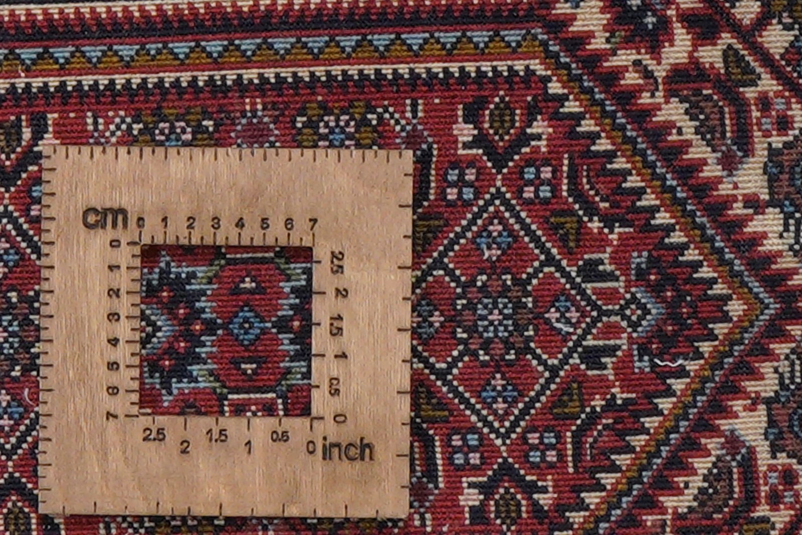 Bidjar Zandjan — Hand-knotted, 44x59 cm, Blue, 100% Virgin Wool | View 8
