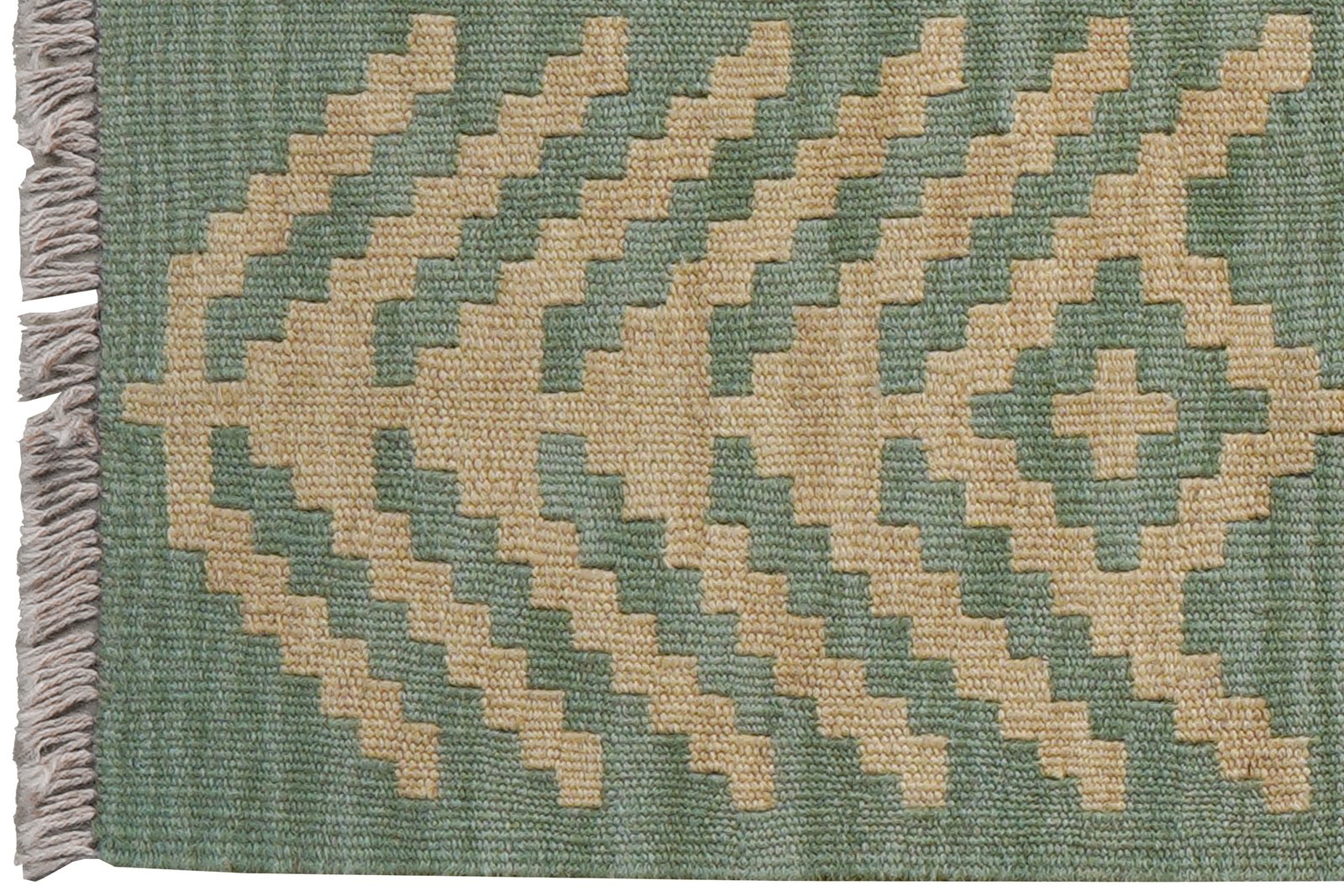 Kelim Gashgai — Handmade, 61x88 cm, Green, 100% Virgin Wool | View 3