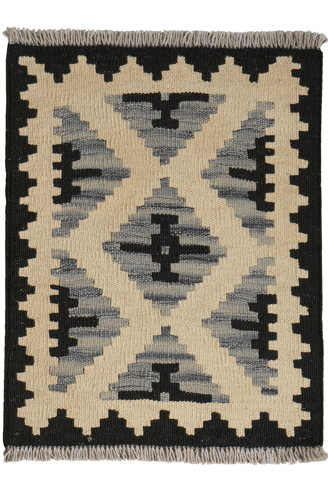 Kelim Gashgai — Handmade, 46x60 cm, Beige, 100% Virgin Wool | Main view