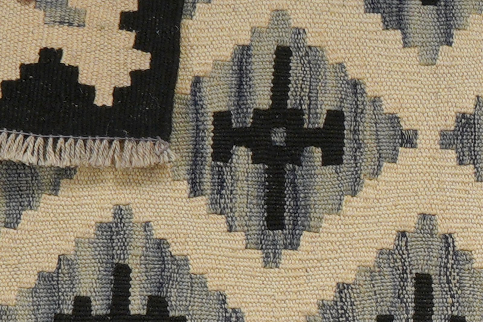 Kelim Gashgai — Handmade, 46x60 cm, Beige, 100% Virgin Wool | View 6