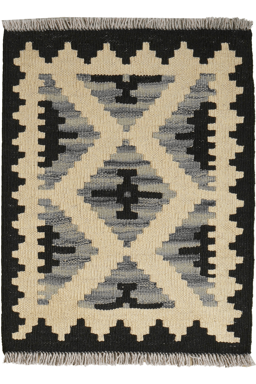 Kelim Gashgai — Handmade, 47x60 cm, Beige, 100% Virgin Wool | Main view