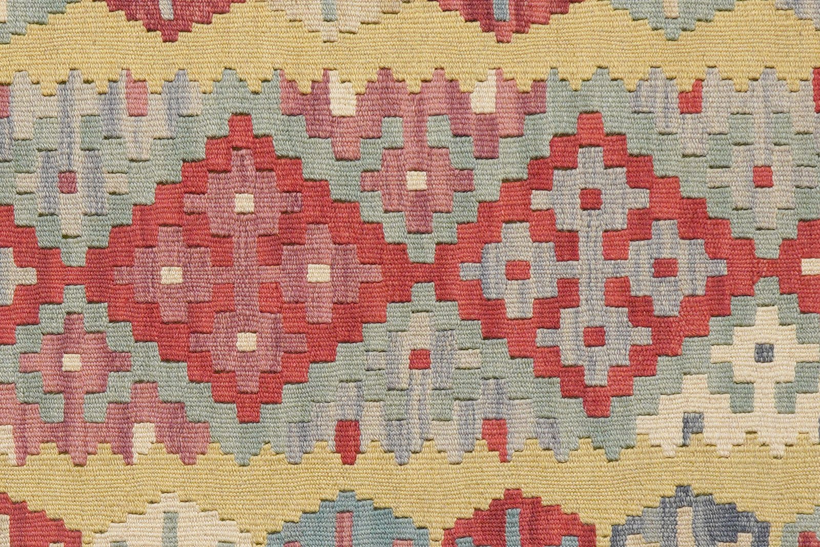 Kelim Gashgai — Handmade, 84x240 cm, Red, 100% Virgin Wool | View 5
