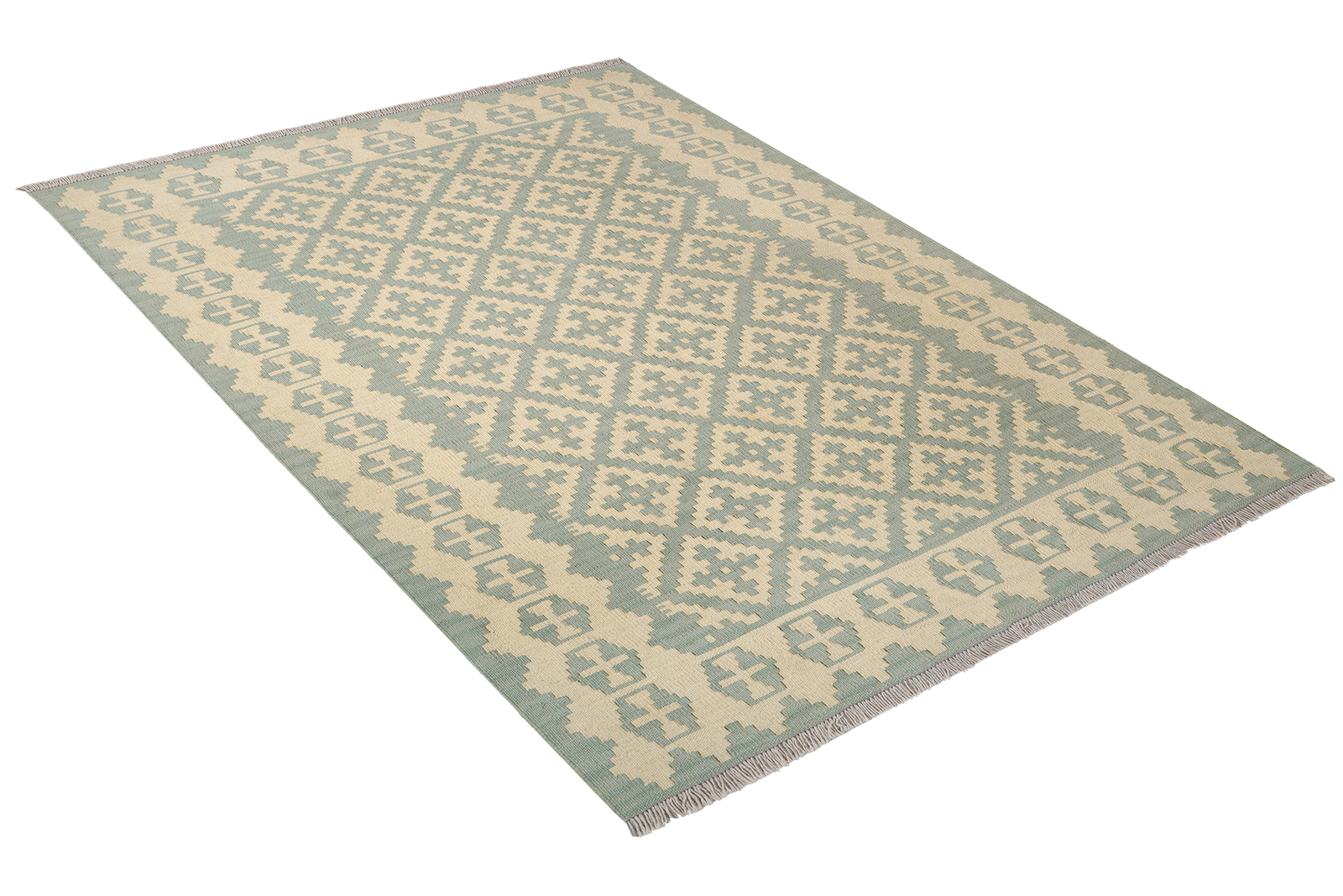 Kelim Gashgai — Handgefertigt, 184x127 cm, Beige, 100% Virgin Wool | View 5