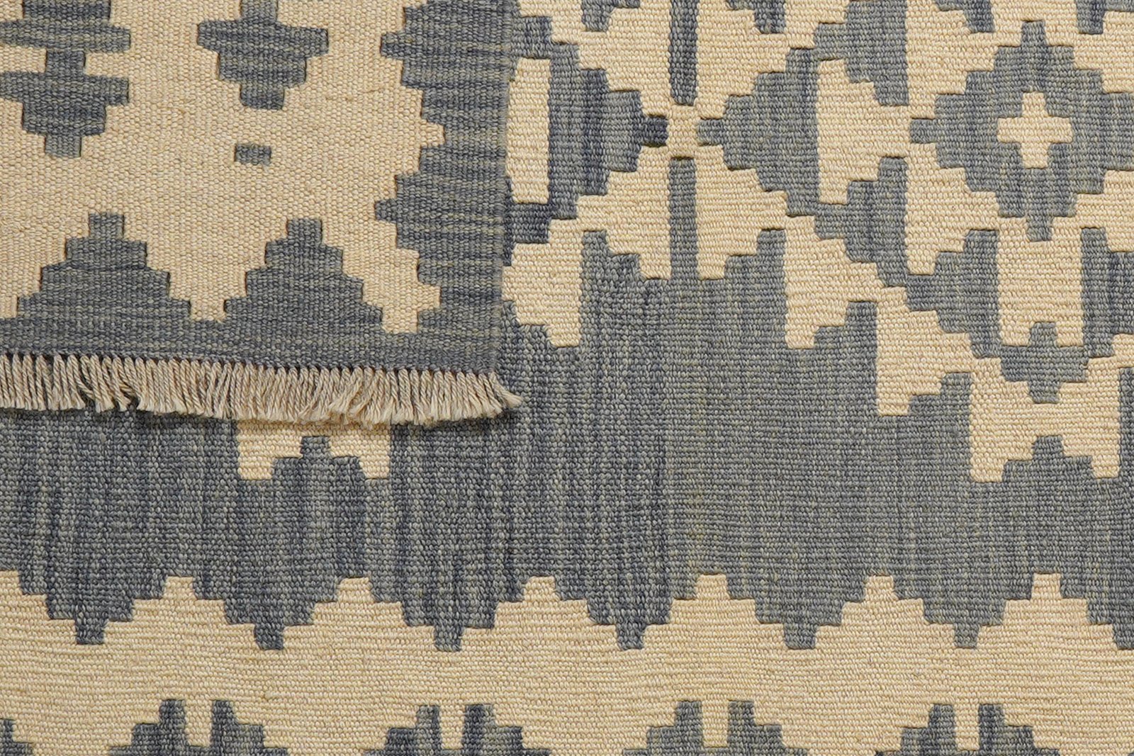 Kelim Gashgai — Handmade, 99x148 cm, Beige, 100% Virgin Wool | View 6