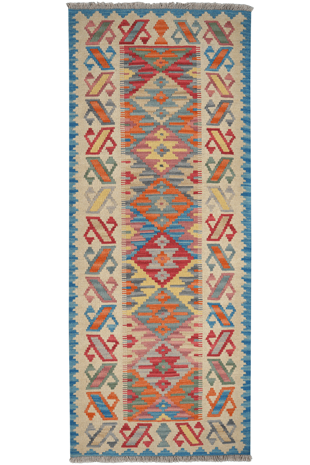 Kelim Gashgai — Handmade, 85x209 cm, Multicolor, 100% Virgin Wool | Main view