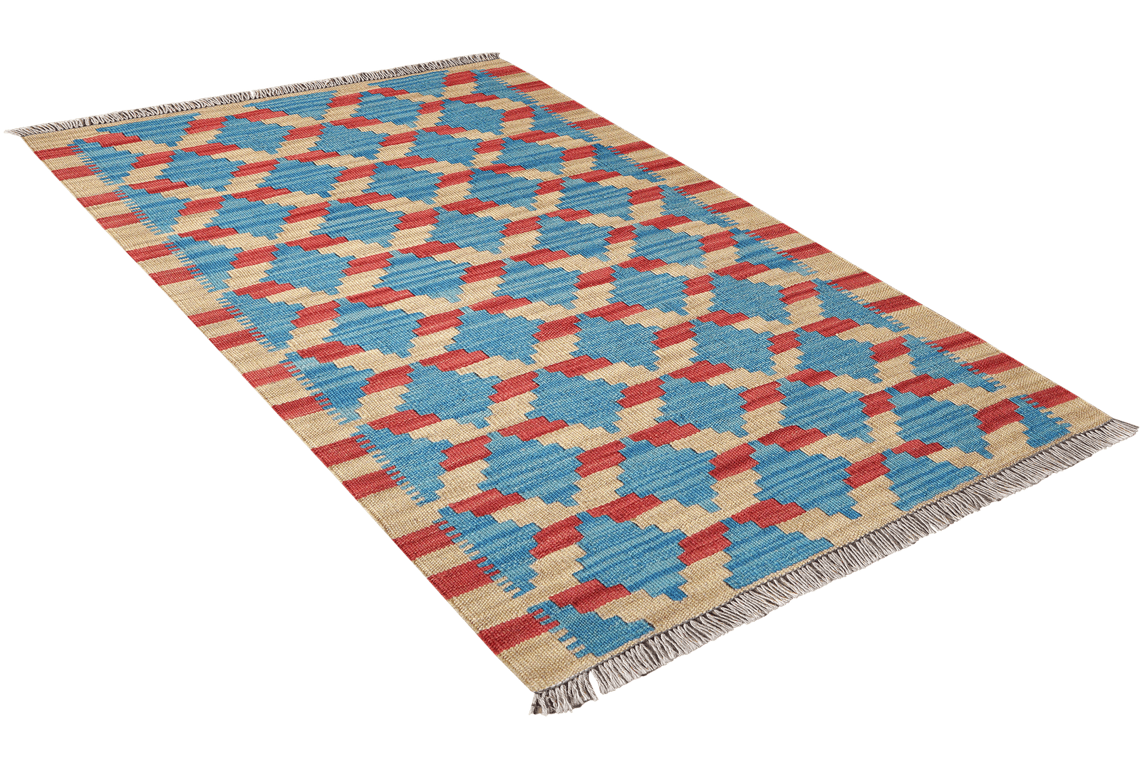 Kelim Gashgai — Handmade, 79x120 cm, Blue, 100% Virgin Wool | View 4