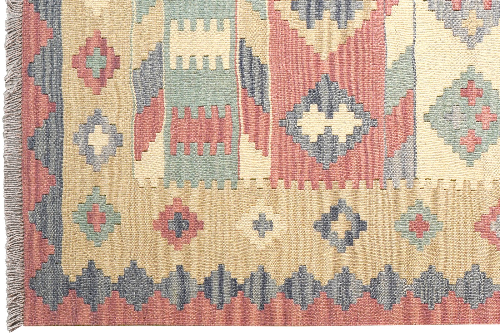 Kelim Gashgai — Handmade, 122x182 cm, Multicolor, 100% Virgin Wool | View 3