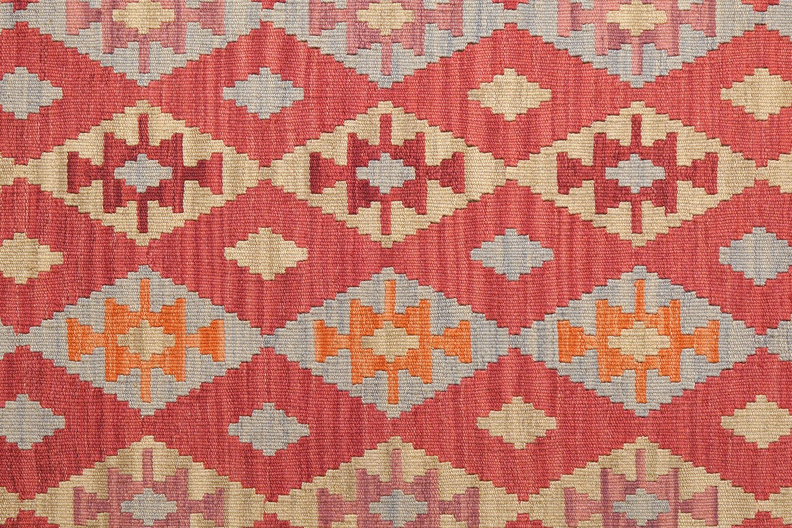 Kelim Gashgai — Handmade, 133x171 cm, Red, 100% Virgin Wool | View 5