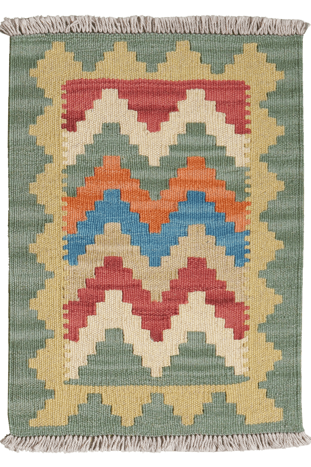 Kelim Gashgai — Handmade, 41x59 cm, Multicolor, 100% Virgin Wool | Main view