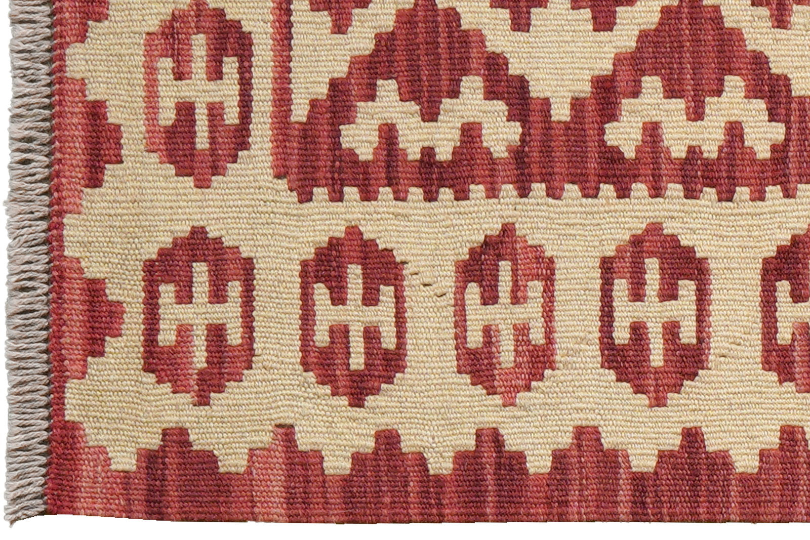 Kelim Gashgai — Handgefertigt, 90x62 cm, Beige, 100% Virgin Wool | View 4