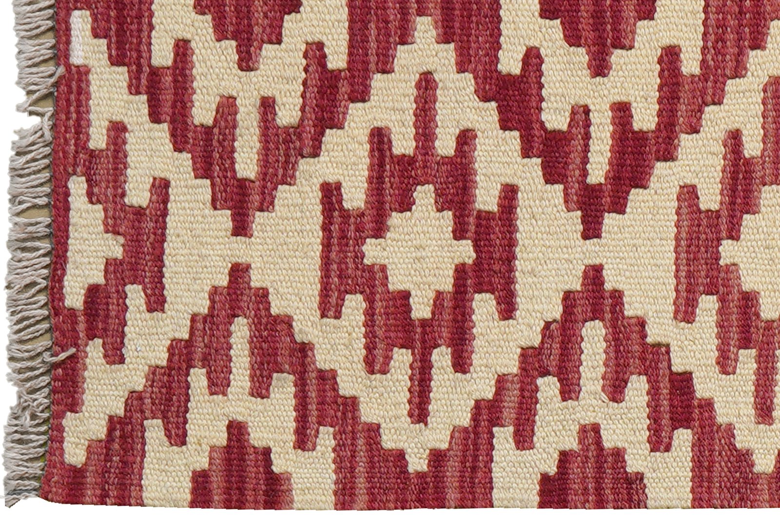 Kelim Gashgai — Handmade, 62x88 cm, Red, 100% Virgin Wool | View 3