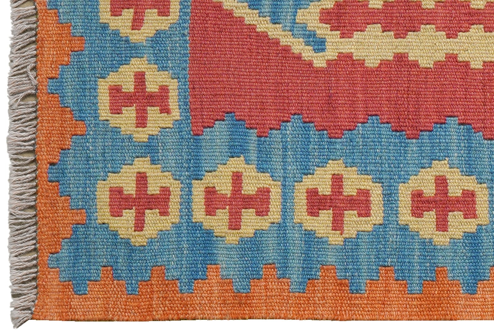 Kelim Gashgai — Handmade, 63x89 cm, Red, 100% Virgin Wool | View 3