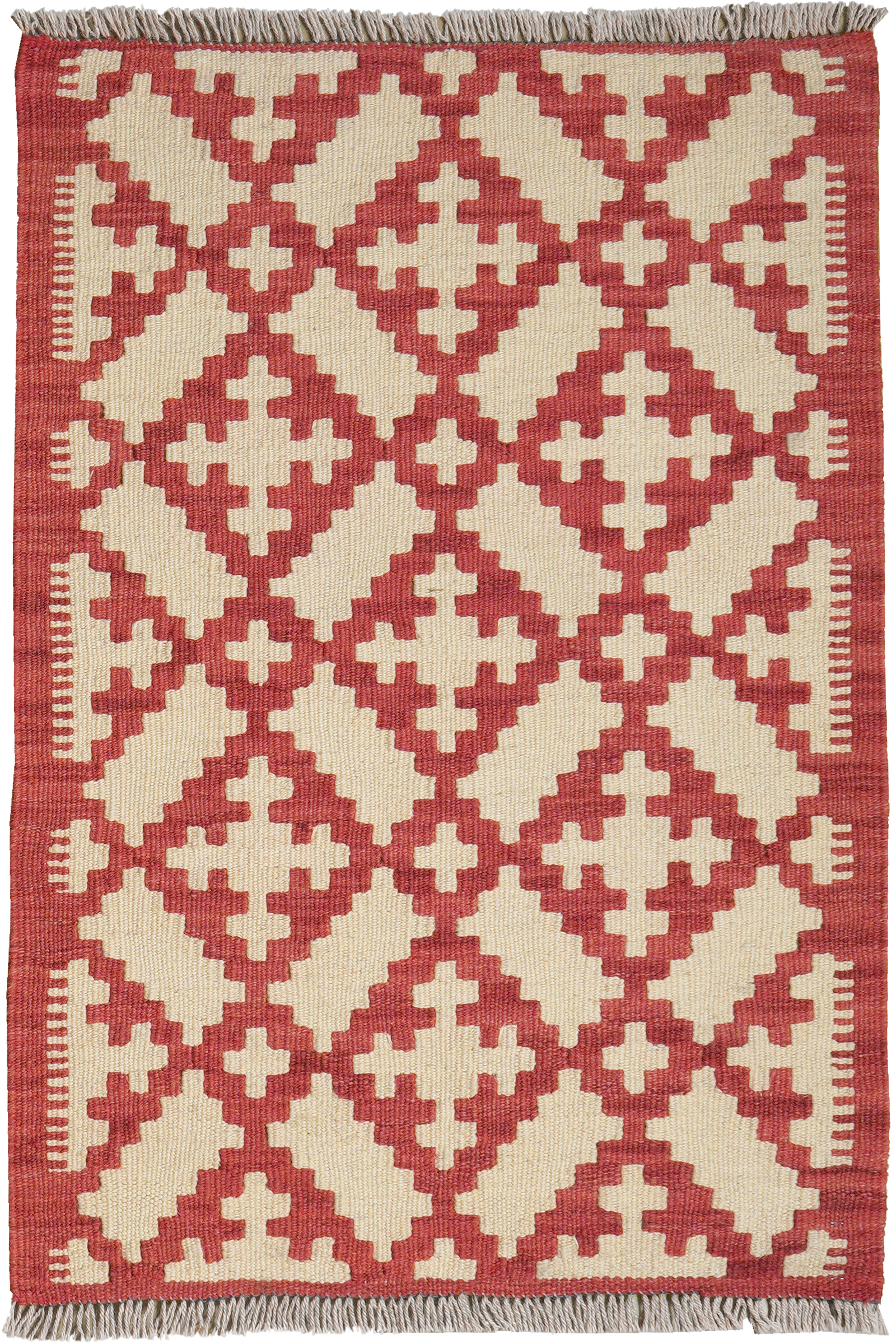Kelim Gashgai — Handgefertigt, 91x64 cm, Rot, 100% Virgin Wool | Main view