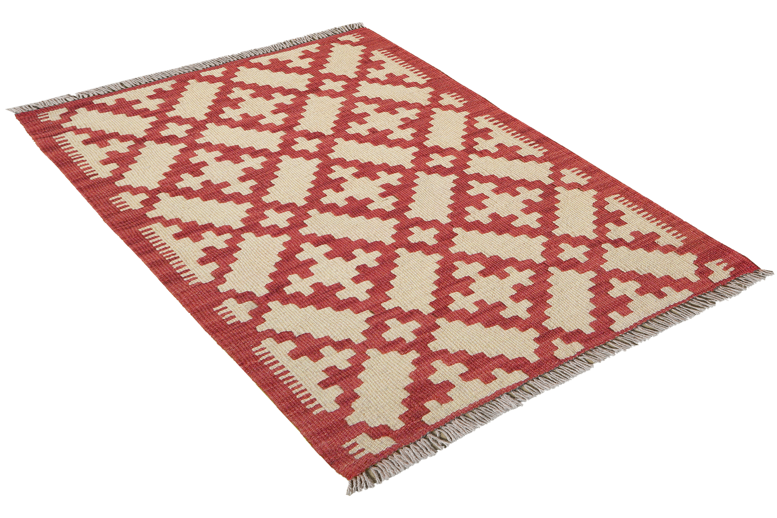 Kelim Gashgai — Handgefertigt, 91x64 cm, Rot, 100% Virgin Wool | View 5