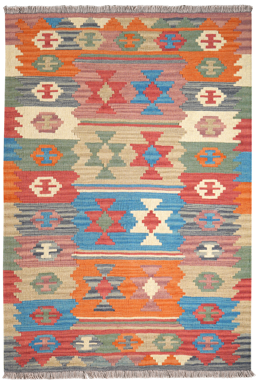 Kelim Gashgai — Handmade, 103x150 cm, Multicolor, 100% Virgin Wool | Main view