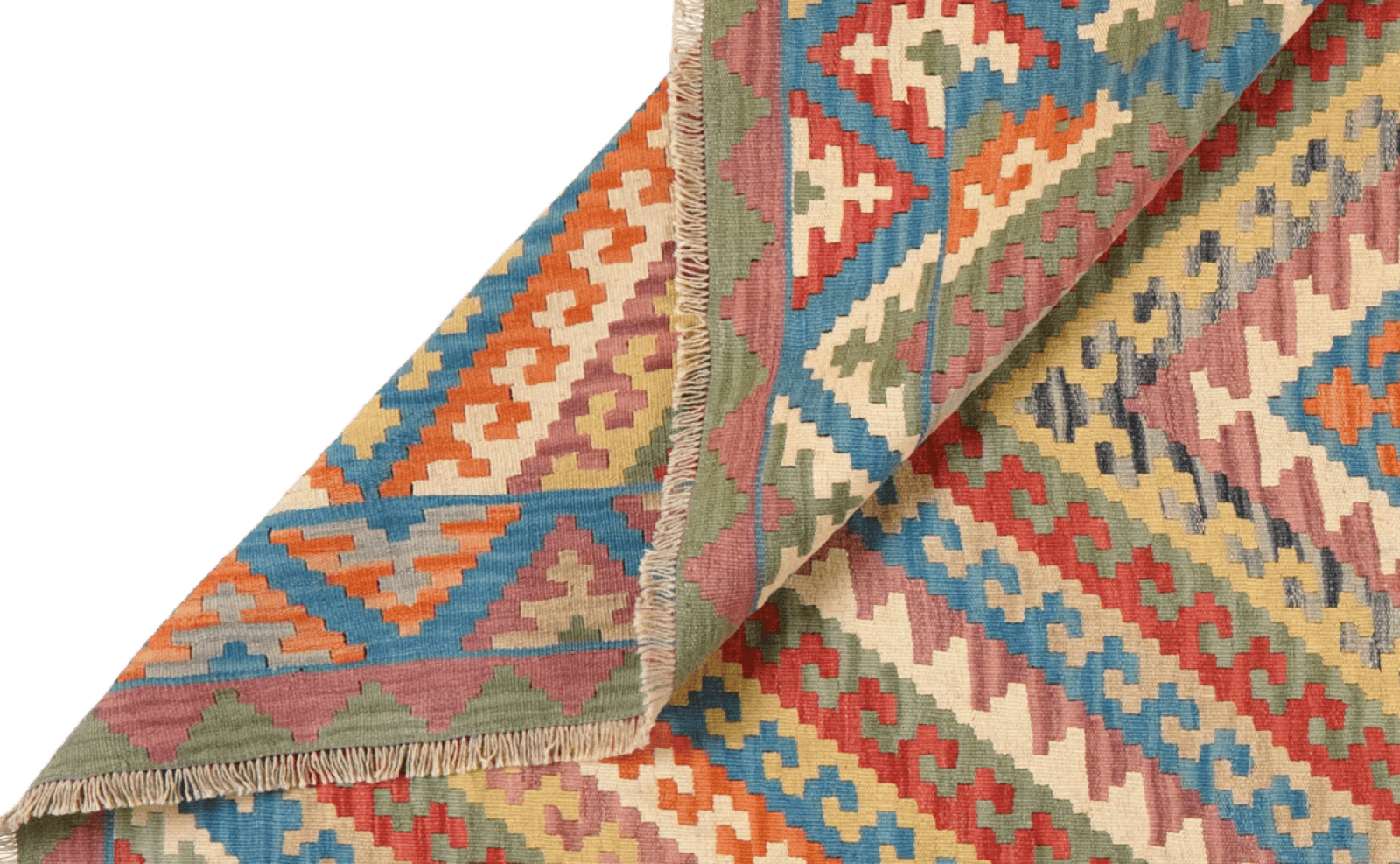 Kelim Gashgai — Handmade, 269x338 cm, Multicolor, 100% Virgin Wool | View 5