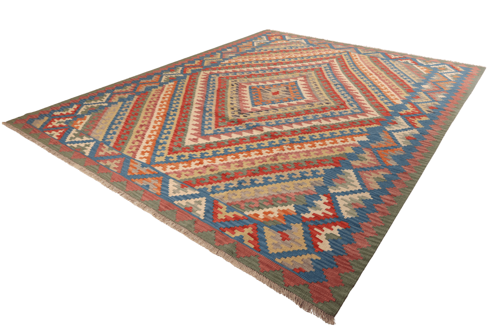 Kelim Gashgai — Handmade, 269x338 cm, Multicolor, 100% Virgin Wool | View 6