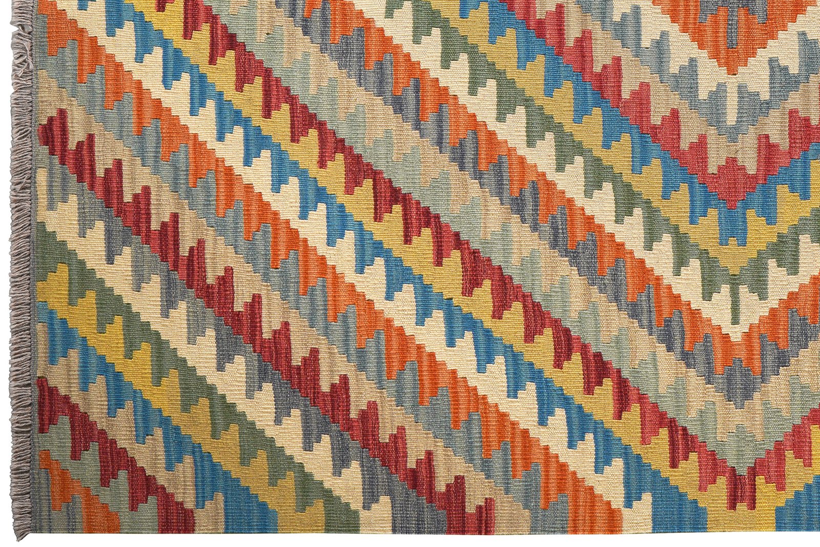 Kelim Gashgai — Handmade, 176x241 cm, Multicolor, 100% Virgin Wool | View 3