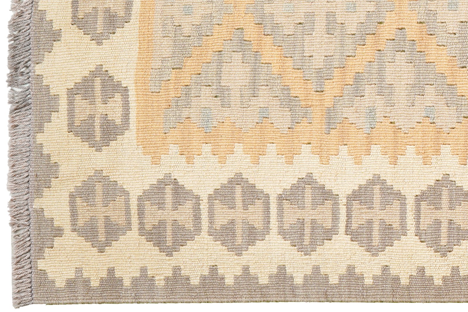Kelim Gashgai — Handmade, 82x200 cm, Yellow, 100% Virgin Wool | View 3