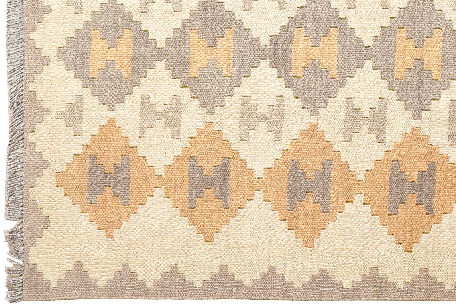 Kelim Gashgai — Handmade, 118x167 cm, Beige, 100% Virgin Wool | View 3