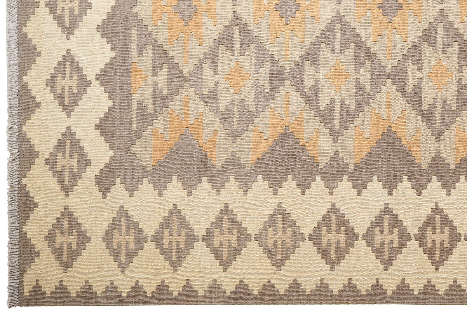 Kelim Gashgai — Handmade, 169x238 cm, Grey, 100% Virgin Wool | View 3