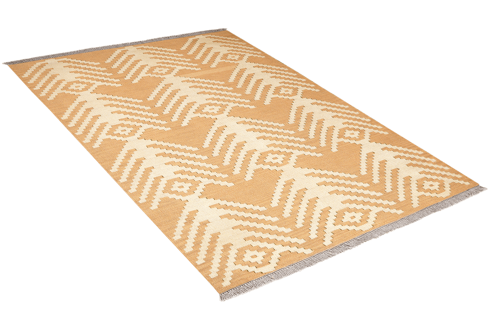 Kelim Gashgai — Handmade, 102x150 cm, Yellow, 100% Virgin Wool | View 4