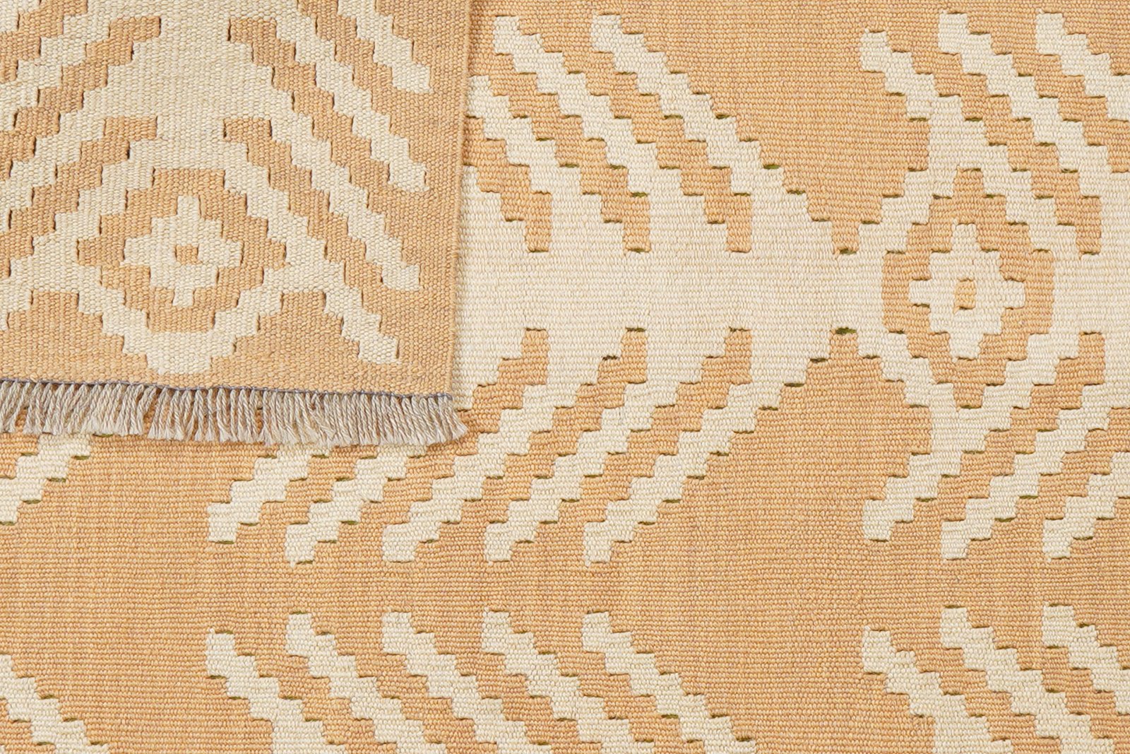 Kelim Gashgai — Handmade, 102x150 cm, Yellow, 100% Virgin Wool | View 6