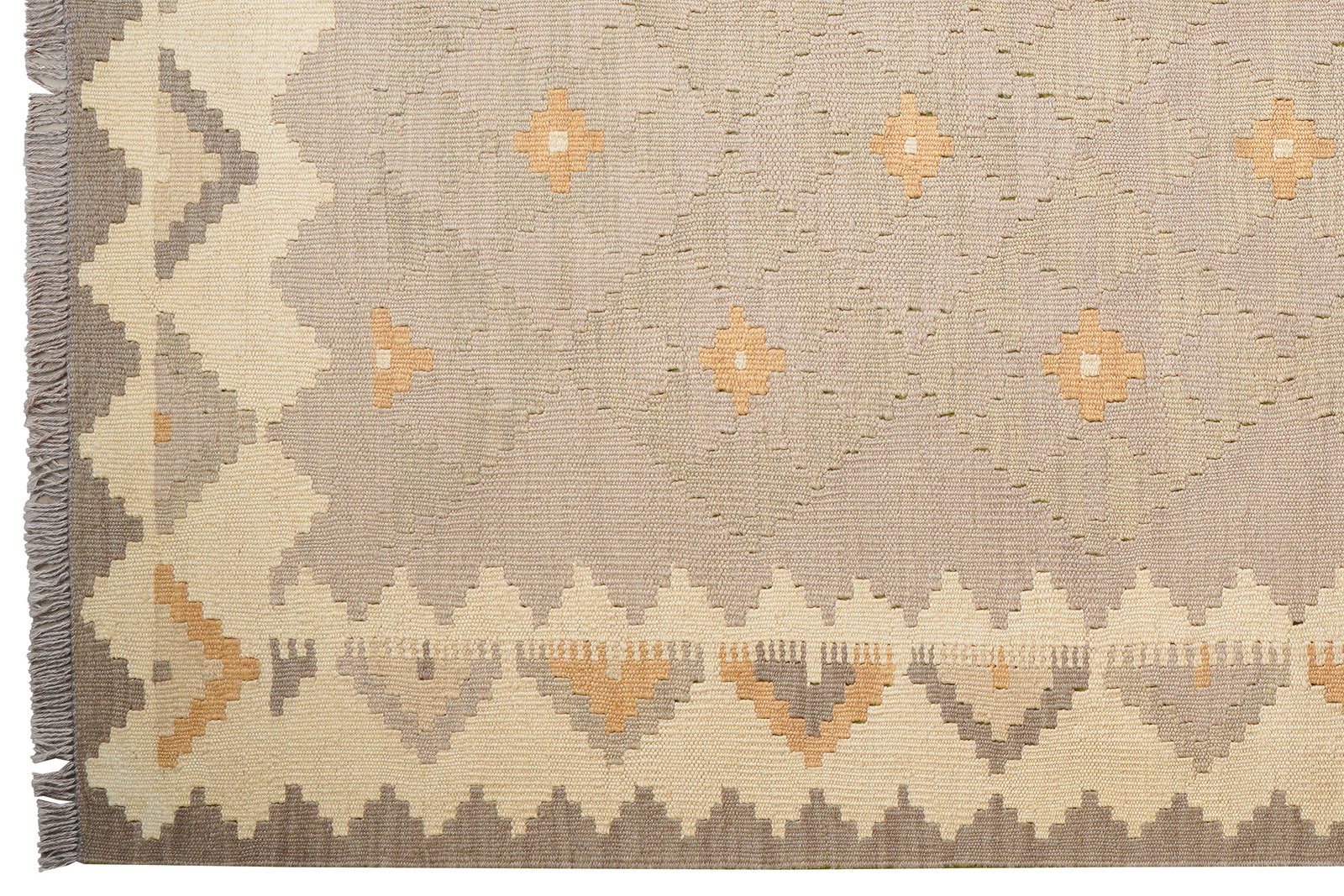 Kelim Gashgai — Handmade, 173x233 cm, Grey, 100% Virgin Wool | View 3