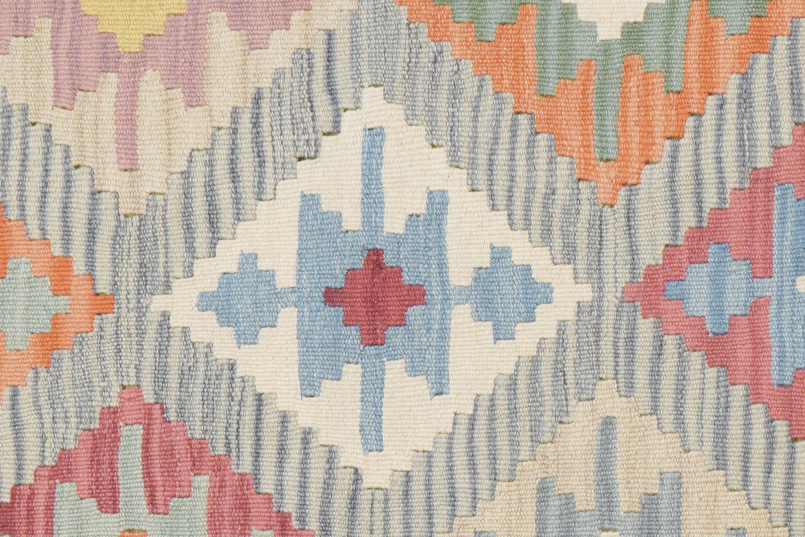Kelim Gashgai — Handmade, 105x154 cm, Grey, 100% Virgin Wool | View 5