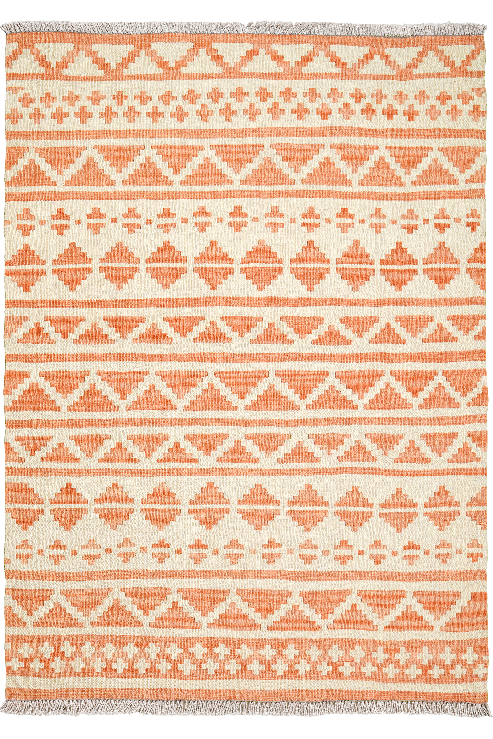 Kelim Gashgai — Handgefertigt, 146x104 cm, Beige, 100% Virgin Wool | Main view