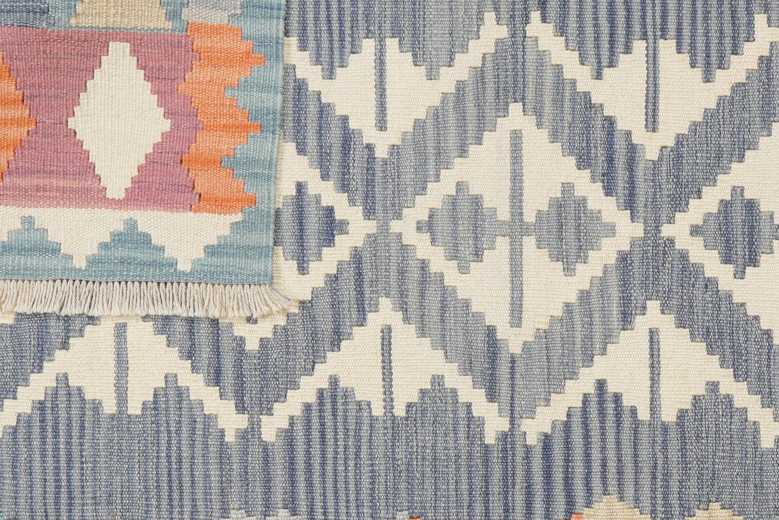 Kelim Gashgai — Handmade, 103x153 cm, Blue, 100% Virgin Wool | View 6