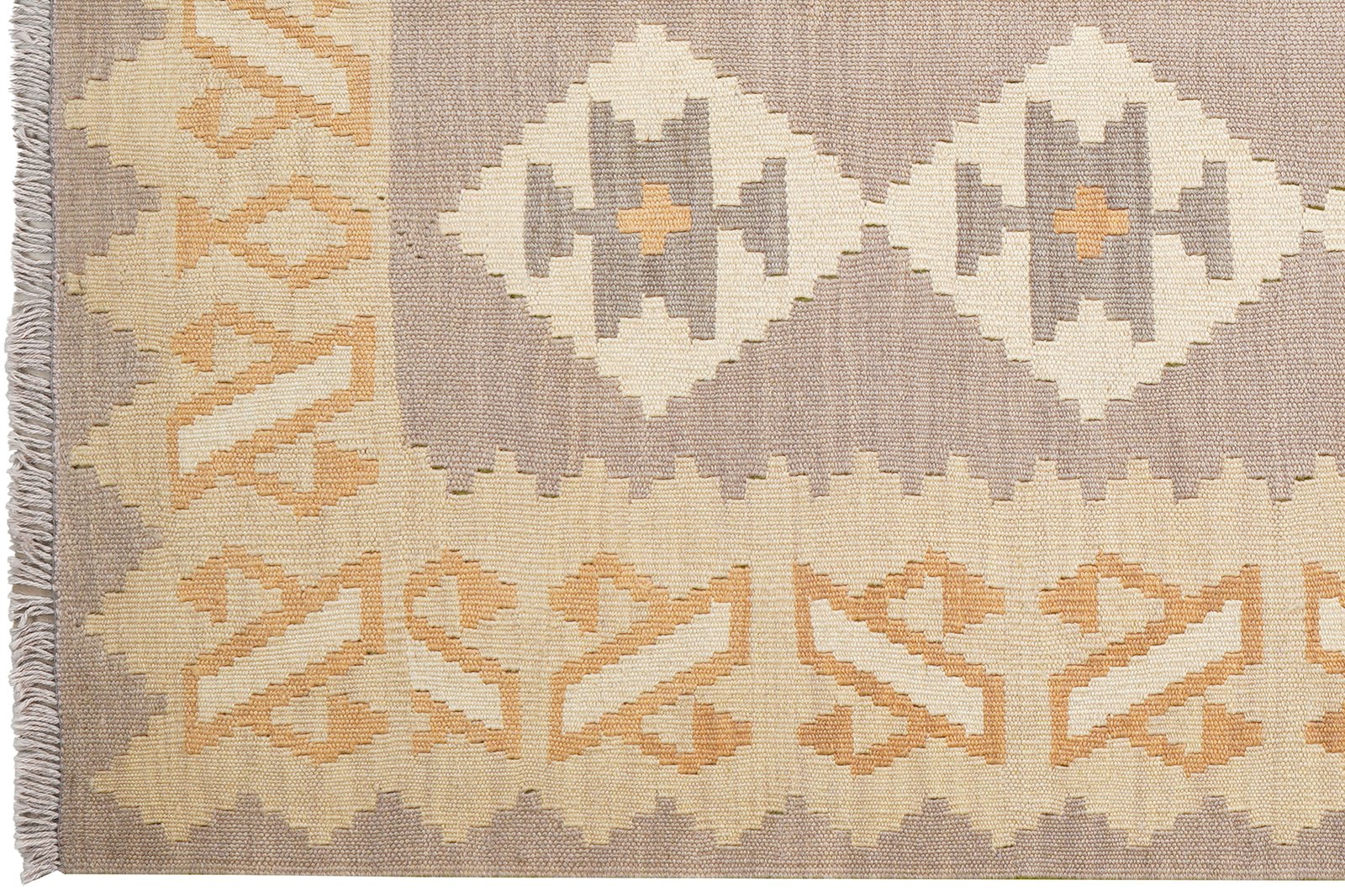 Kelim Gashgai — Handmade, 121x184 cm, Grey, 100% Virgin Wool | View 3