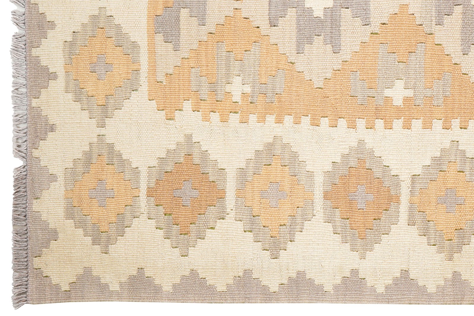 Kelim Gashgai — Handmade, 122x174 cm, Yellow, 100% Virgin Wool | View 3