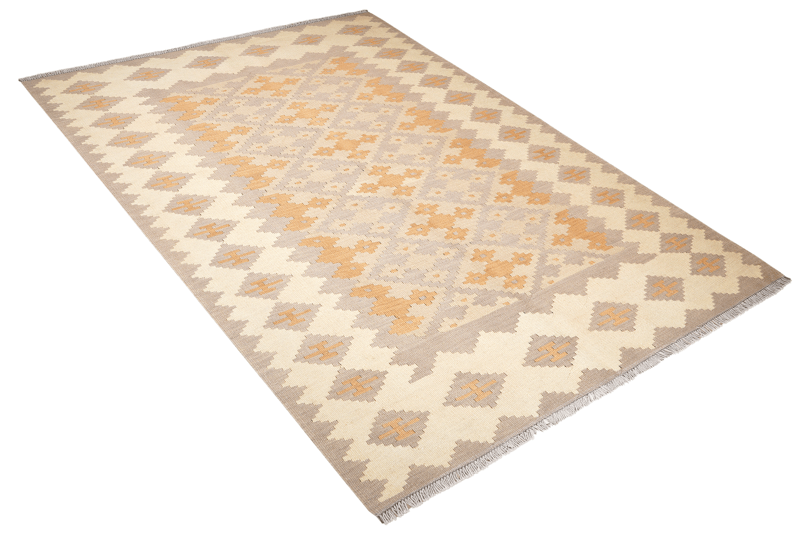 Kelim Gashgai — Handmade, 167x232 cm, Grey, 100% Virgin Wool | View 4