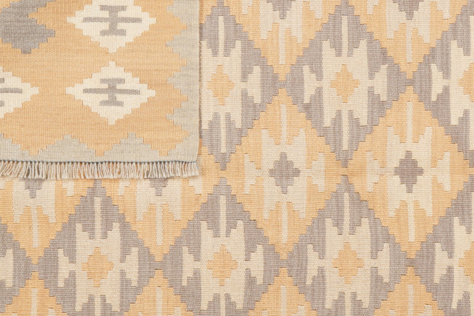 Kelim Gashgai — Handmade, 168x230 cm, Grey, 100% Virgin Wool | View 6