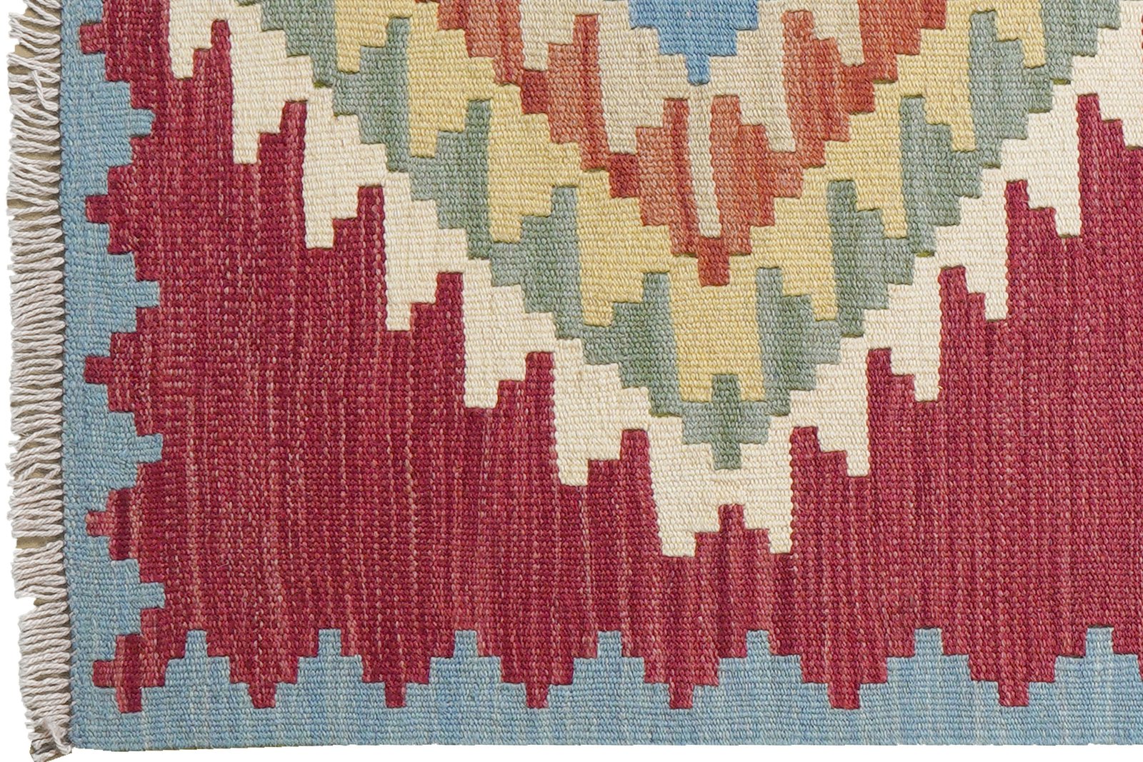 Kelim Gashgai — Handmade, 80x124 cm, Beige, 100% Virgin Wool | View 3