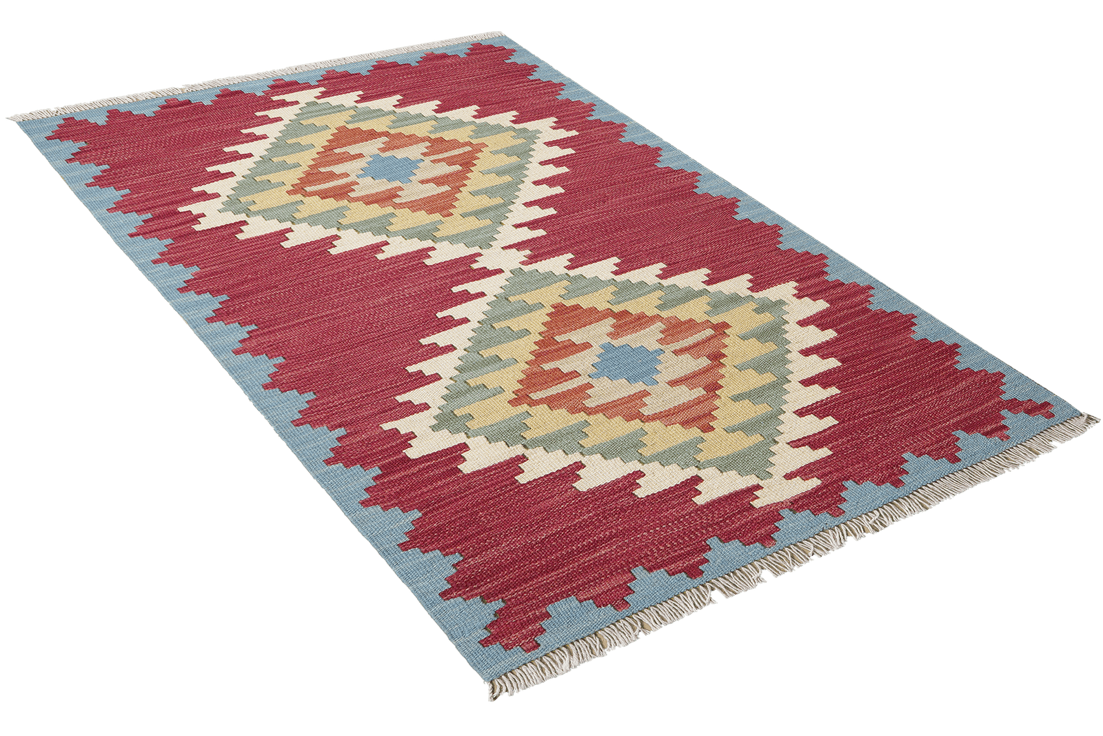 Kelim Gashgai — Handmade, 80x124 cm, Beige, 100% Virgin Wool | View 4