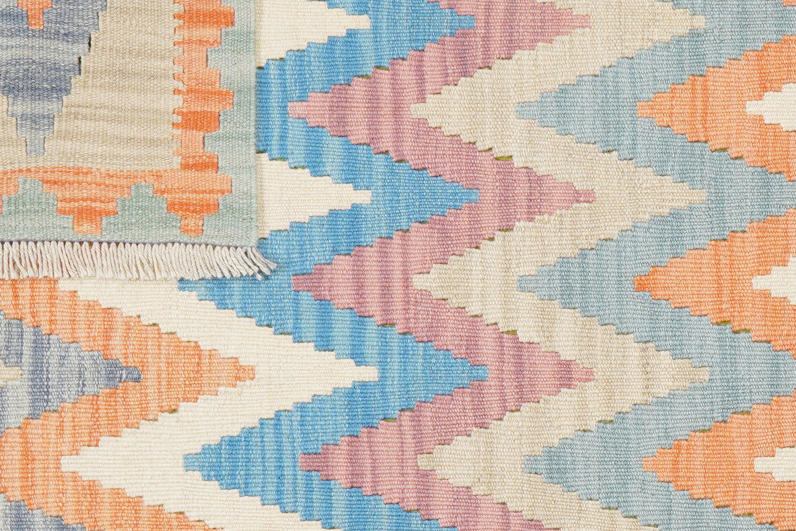 Kelim Gashgai — Handgefertigt, 190x83 cm, Orange, 100% Virgin Wool | View 7