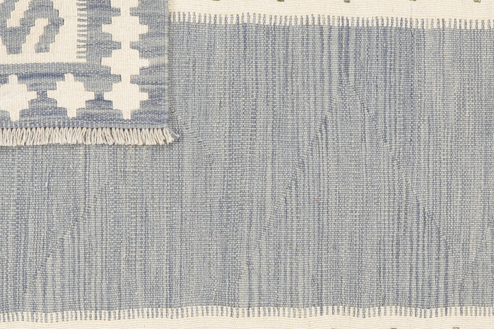 Kelim Gashgai — Handmade, 103x148 cm, Grey, 100% Virgin Wool | View 6