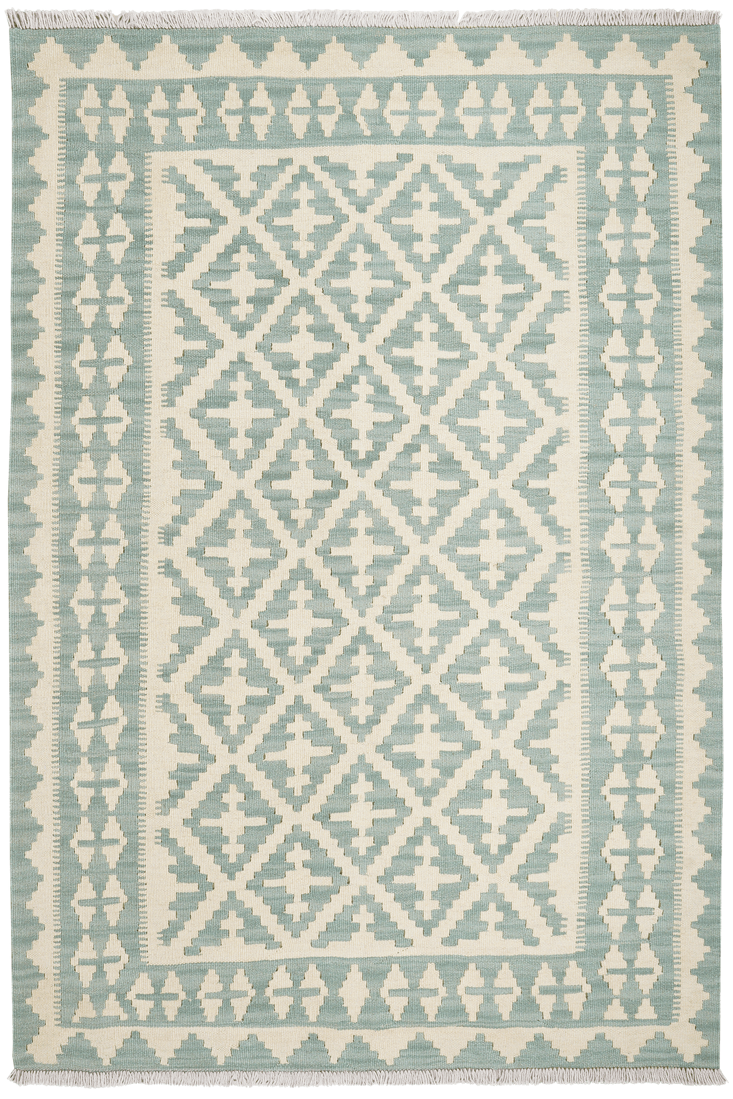 Kelim Gashgai — Handmade, 122x181 cm, Beige, 100% Virgin Wool | Main view