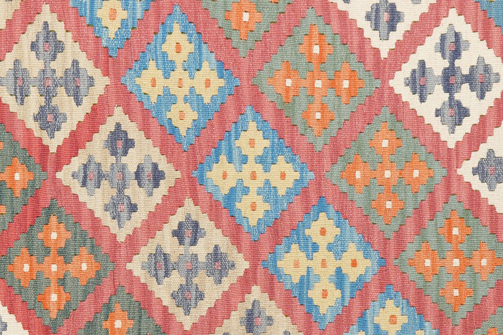 Kelim Gashgai — Handmade, 129x191 cm, Red, 100% Virgin Wool | View 5