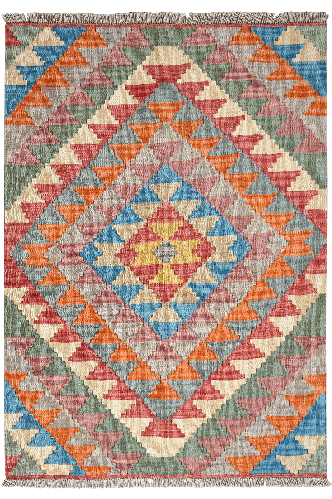 Kelim Gashgai — Handmade, 103x145 cm, Multicolor, 100% Virgin Wool | Main view