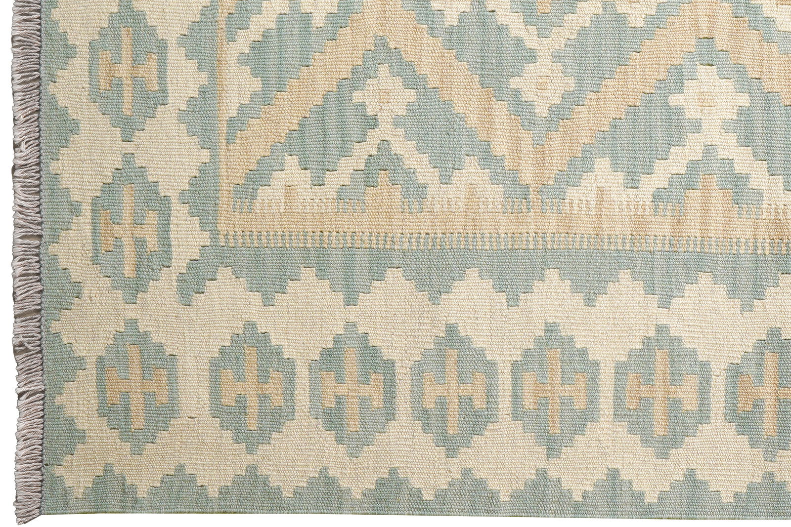 Kelim Gashgai — Handgefertigt, 176x122 cm, Beige, 100% Virgin Wool | View 4