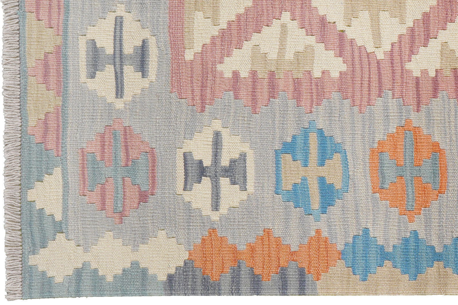 Kelim Gashgai — Handgefertigt, 157x104 cm, Grau, 100% Virgin Wool | View 4