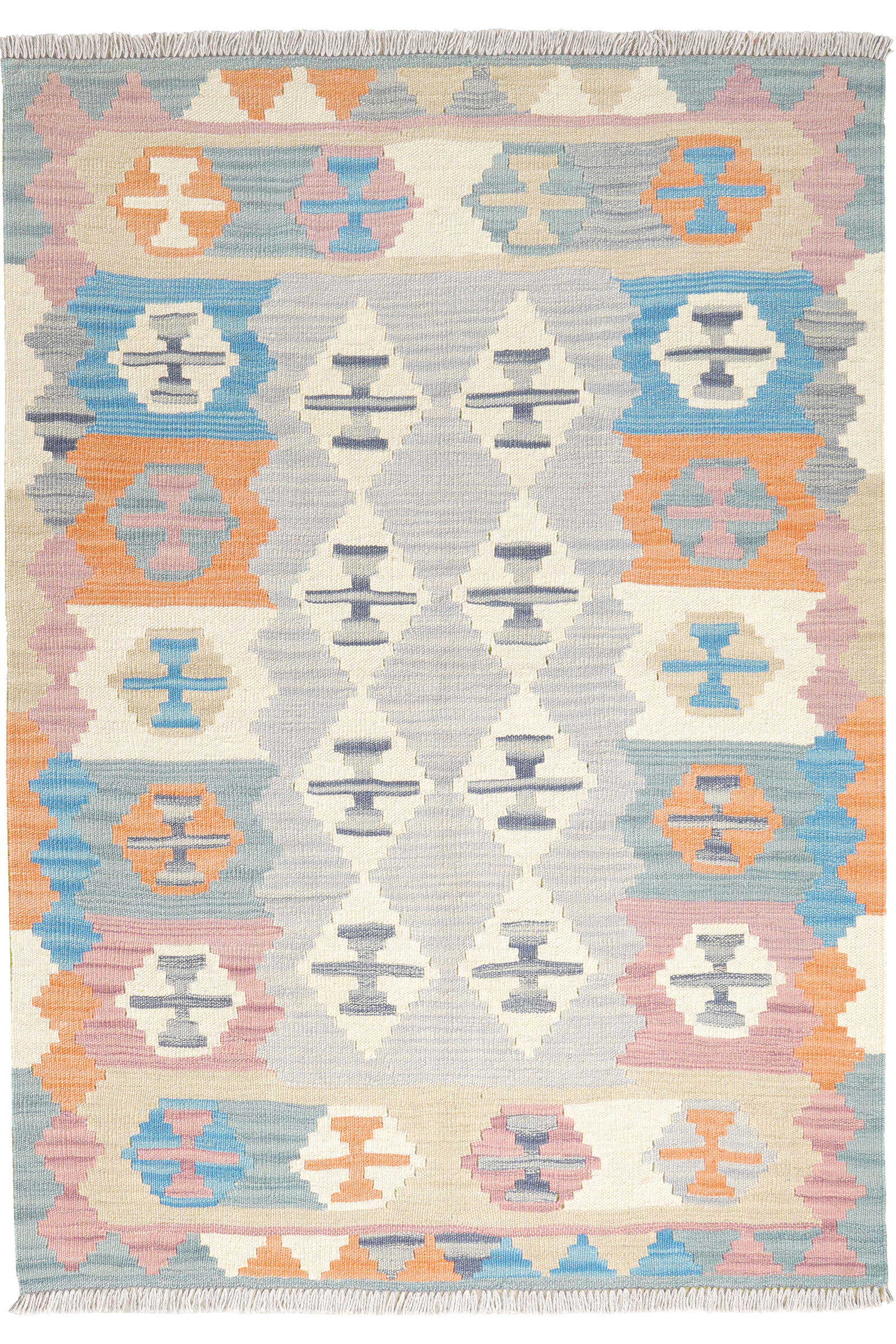 Kelim Gashgai — Handgefertigt, 146x104 cm, Bunt, 100% Virgin Wool | Main view