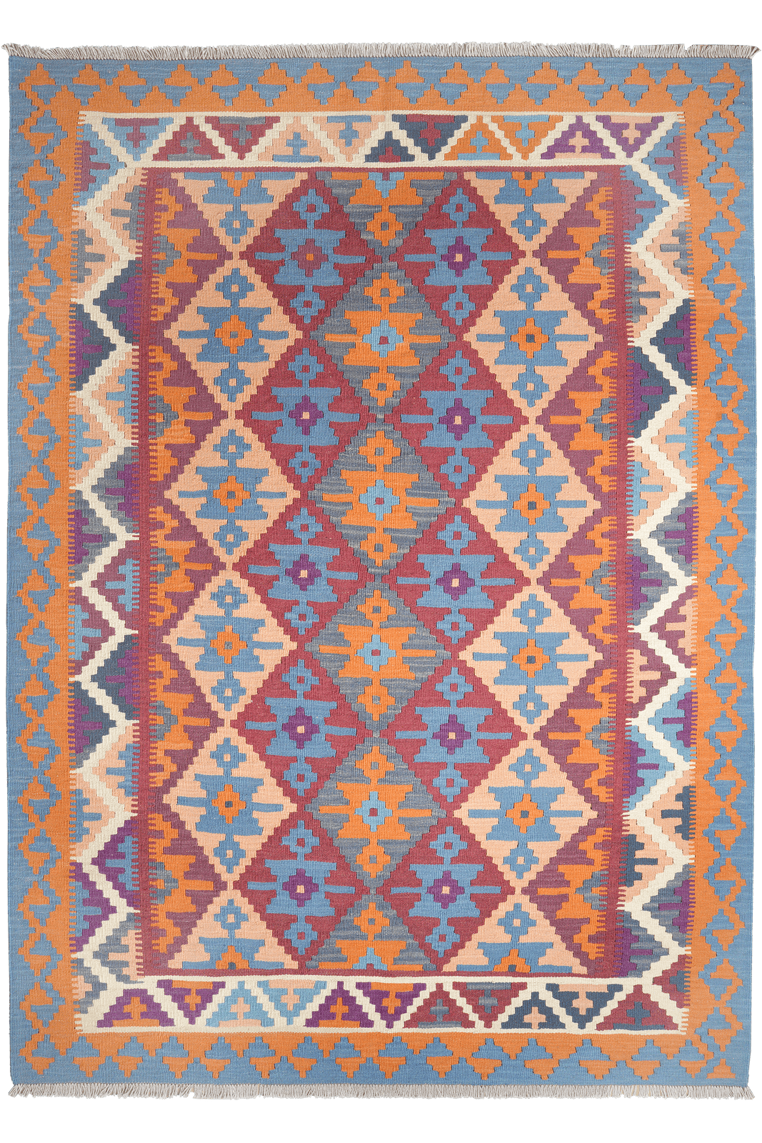 Kelim Gashgai — Handmade, 174x246 cm, Multicolor, 100% Virgin Wool | Main view