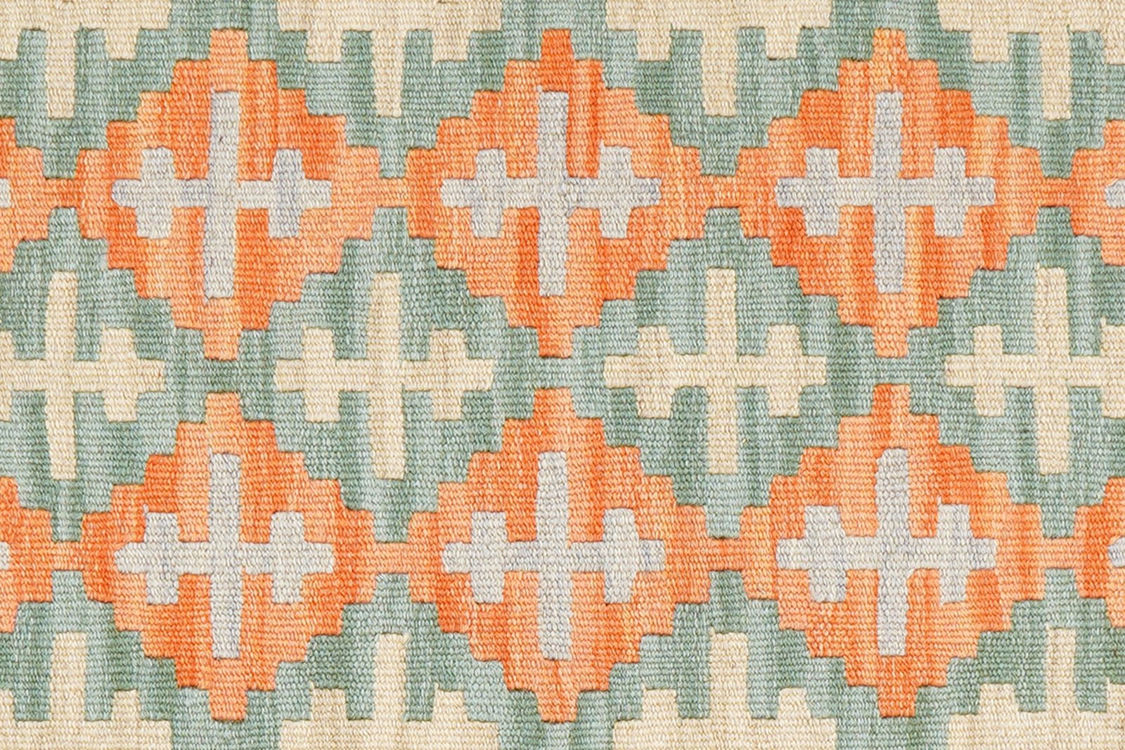 Kelim Gashgai — Handmade, 61x243 cm, Green, 100% Virgin Wool | View 5