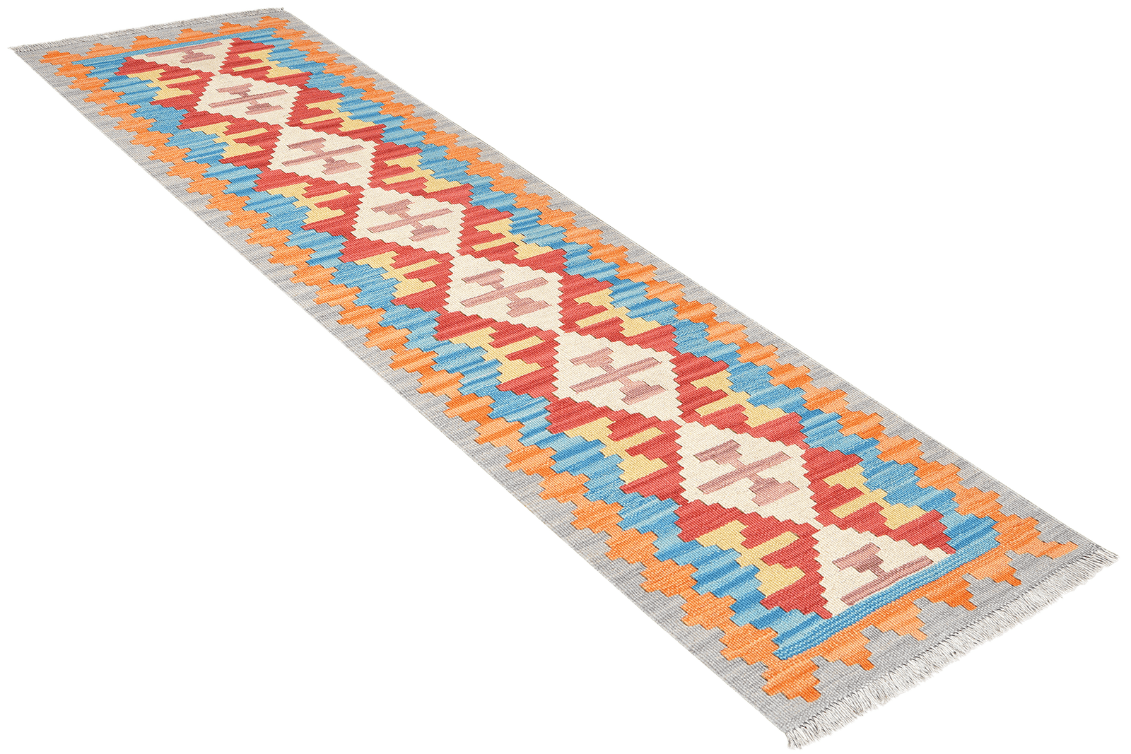 Kelim Gashgai — Handmade, 59x189 cm, Multicolor, 100% Virgin Wool | View 4